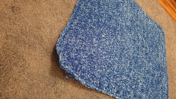 Soft blue crochet baby blanket by Triggerfish Crochet