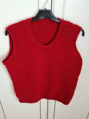 Dark Red Men's Crochet Vest - Triggerfish Crochet