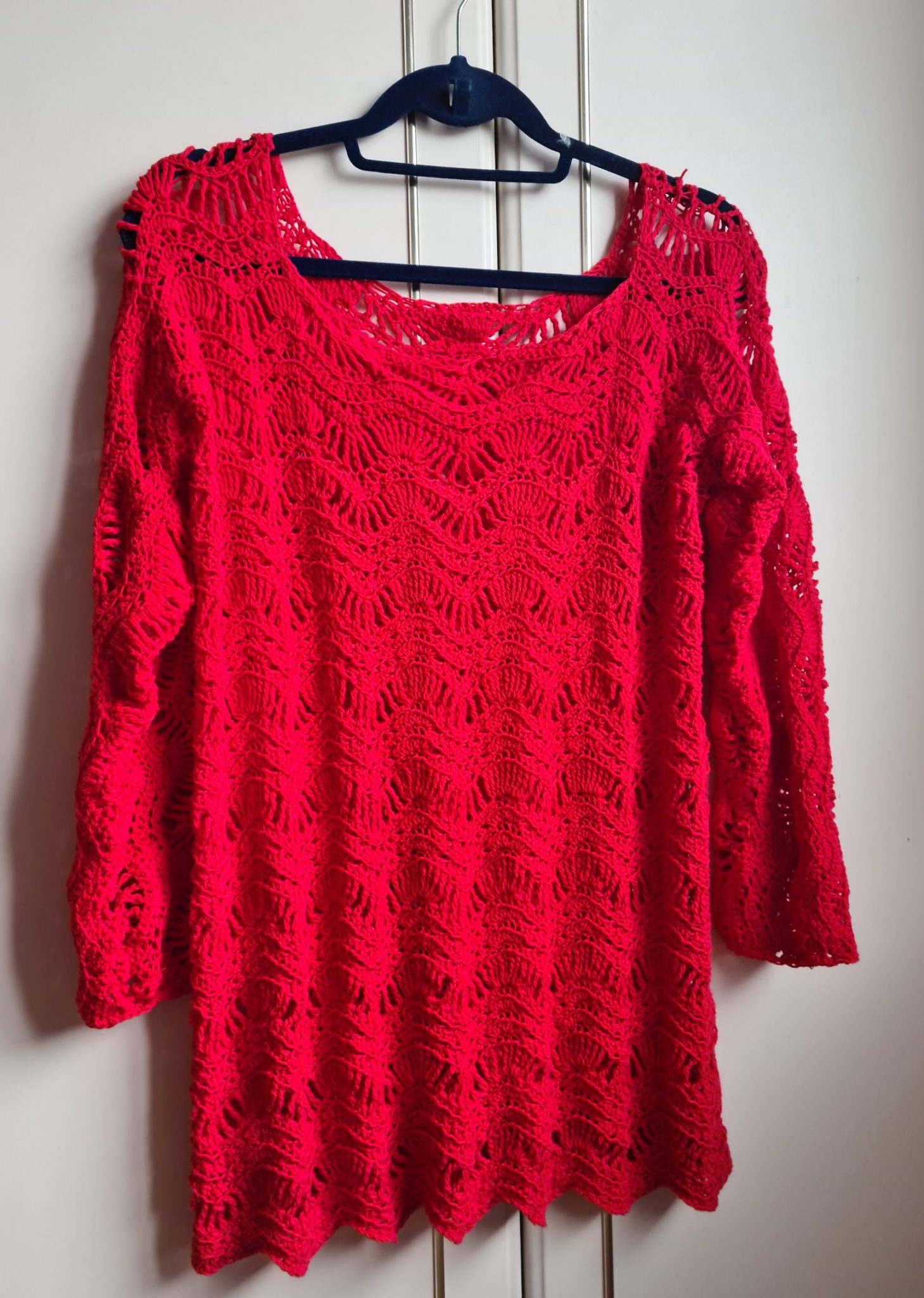 Red Crochet Top l Triggerfish Crochet l Cotton yarn