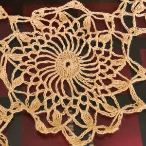 Beige doily using cotton crochet thread 