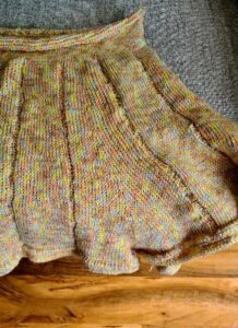 Skirt of Elf Coat using Tunisian Knit Stitch